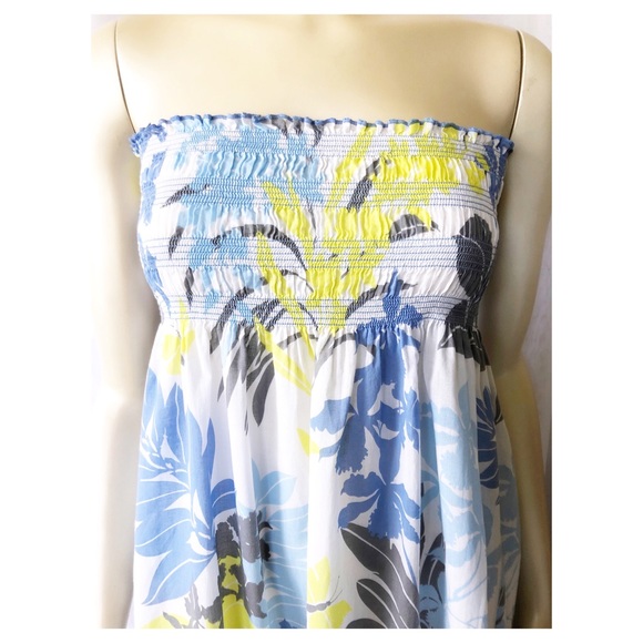 Tommy Bahama Blue and Yellow Floral Maxi Dress - Picture 3 of 8